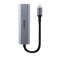 USB Hub - LINDY USB 3.2 Gen 2 Type C Hub, 3 Ports and Gigabit Ethernet USB Hub - LINDY USB 3.2 Gen 2 Type C Hub, 3 Ports and Gigabit Ethernet
