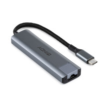 USB Hub - LINDY USB 3.2 Gen 2 Type C Hub, 3 Prievadai ir Gigabit Ethernet USB Hub - LINDY USB 3.2 Gen 2 Type C Hub, 3 Prievadai ir Gigabit Ethernet