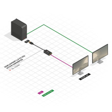 Adapteris - LINDY DisplayPort į VGA Aktyvus Konverteris, Juodas Adapteris - LINDY DisplayPort į VGA Aktyvus Konverteris, Juodas