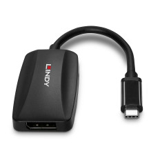 Adapteris - LINDY USB Type C į DisplayPort 8K60 Konverteris, Juodas Adapteris - LINDY USB Type C į DisplayPort 8K60 Konverteris, Juodas