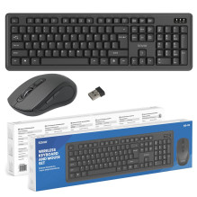 Keyboard and Mouse - SAVIO KB-03 Wireless USB QWERTY Full Size Black