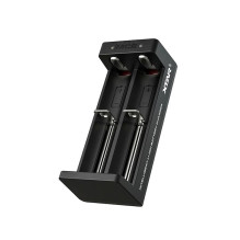 Akumuliatoriaus Įkroviklis - Li-ion 18650 USB-C 2 Lizdai LED Indikatoriai 42g Akumuliatoriaus Įkroviklis - Li-ion 18650 USB-C 2 Lizdai LED Indikatoriai 42g