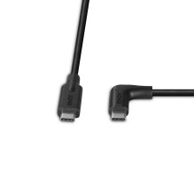 USB kabelis - LINDY USB 3.2 Type C Laidas, M / M, 90° Dešinysis Kampas, 10Gbps, 60W PD, 1.5 m, Juodas