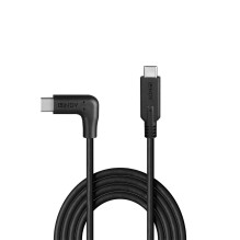 USB kabelis - LINDY USB 3.2 Type C Laidas, M / M, 90° Kampu, 10Gbps, 60W PD, 1 m, Juodas USB kabelis - LINDY USB 3.2 Type C Laidas, M / M, 90° Kampu, 10Gbps, 60W PD, 1 m, Juodas