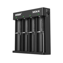 Įkroviklis - Universalus Li-ion / NiMH 4 Lizdai USB-C LED Indikatoriai 100x97x26.3mm