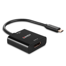 Adapter - LINDY USB Type C to DisplayPort 4k144 Converter, Black Adapter - LINDY USB Type C to DisplayPort 4k144 Converter, Black