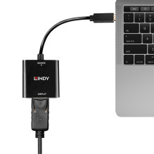 Adapteris - LINDY USB Type C į DisplayPort 4k144 Konverteris, Juodas Adapteris - LINDY USB Type C į DisplayPort 4k144 Konverteris, Juodas