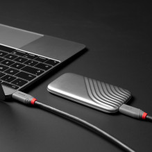 USB kabelis - LINDY Anthra Line USB4 Type C Laidas, M / M, 40Gbps, 240W PD, 0.8 m, Juodas