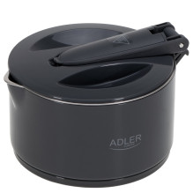 Electric Kettle - ADLER AD 1377g 0.6L 600W Foldable Automatic Shut-Off Gray Silicone