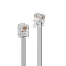 Network Cable - LINDY RJ12 Cable, 6P6C, M / M, 3 m, Grey Network Cable - LINDY RJ12 Cable, 6P6C, M / M, 3 m, Grey