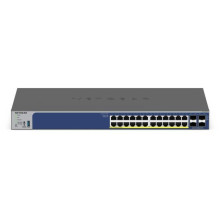 Komutatorius - NETGEAR GS728TXP 28-Port PoE Gigabit / 10G Stackable