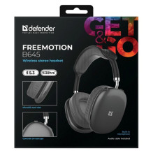 Wireless Headphones - Defender Freemotion B645 USB C, AUX, 20-20000 Hz Black Wireless Headphones - Defender Freemotion B645 USB C, AUX, 20-20000 Hz Black