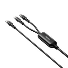 USB Cable - UNITEK USB-C 2-in-1 PD 100W 1.8M Black USB Cable - UNITEK USB-C 2-in-1 PD 100W 1.8M Black