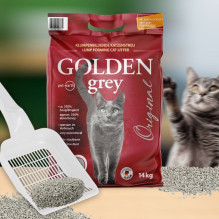 Cat Litter - Golden Grey Original Bentonite 7kg Compressible Dust Free Cat Litter - Golden Grey Original Bentonite 7kg Compressible Dust Free