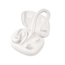 Wireless Headphones - JVC HA-EC25TWU Bluetooth 5.1, Noise Cancelling, Waterproof, White