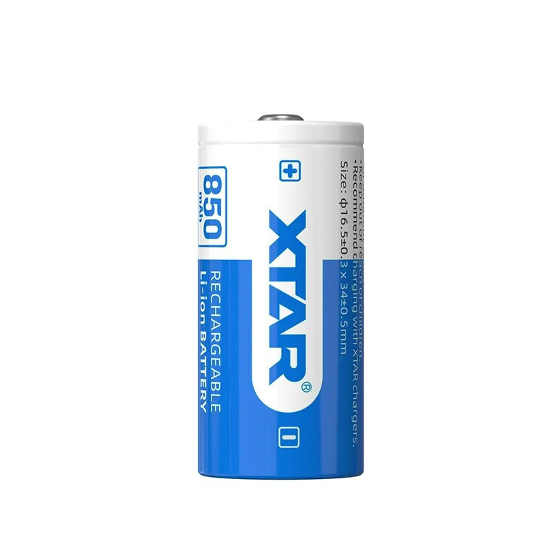Battery - 16340 / R-CR123 3.7V 850mAh Rechargeable Lithium Ion