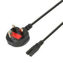 Maitinimo Kabelis - iBOX Euro 2-PIN 1.8m UK Kištukas IEC C7 Variniai Laidai Maitinimo Kabelis - iBOX Euro 2-PIN 1.8m UK Kištukas IEC C7 Variniai Laidai