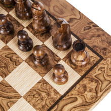 Manopoulos Walnut Chess Set 50x50cm With Staunton Chess Pieces Manopoulos Walnut Chess Set 50x50cm With Staunton Chess Pieces
