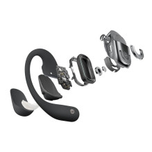 Belaidės Ausinės - SHOKZ OpenFit 2+ Bluetooth 5.4, 11h Baterijos Gyvavimo Trukmė, Juoda