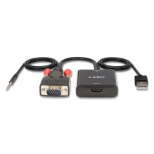 AV Converter - LINDY VGA to HDMI Converter, 1920x1080@60Hz, Black AV Converter - LINDY VGA to HDMI Converter, 1920x1080@60Hz, Black