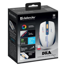 Belaidė Pelė - DEFENDER DILA MM-282 RF 1800dpi 6P, Balta Belaidė Pelė - DEFENDER DILA MM-282 RF 1800dpi 6P, Balta