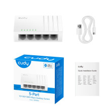 Komutatorius - Cudy GS105U Nevaldomas Gigabit Ethernet 5 Prievadai USB Type-C Baltas Komutatorius - Cudy GS105U Nevaldomas Gigabit Ethernet 5 Prievadai USB Type-C Baltas
