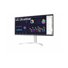Monitor - LG ULTRAWIDE 34WQ650-W 34', IPS 2560x1080, HDR, USB-C, Silver, Black, White