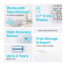 Smart Home Device - TP-LINK Tapo T315, Wi-Fi, Temperature and Humidity Monitor