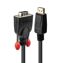 Adapter - LINDY DisplayPort to VGA Adapter Cable, 1920x1200@60Hz, 2 m, Black Adapter - LINDY DisplayPort to VGA Adapter Cable, 1920x1200@60Hz, 2 m, Black