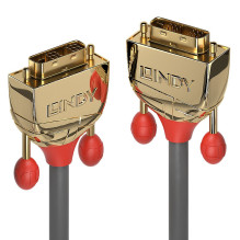 Video Cable - LINDY Gold Line DVI-D SLD Single Link Cable, M / M, 20 m, Grey Video Cable - LINDY Gold Line DVI-D SLD Single Link Cable, M / M, 20 m, Grey
