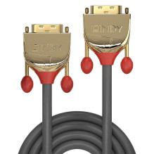 Video Cable - LINDY Gold Line DVI-D SLD Single Link Cable, M / M, 20 m, Grey Video Cable - LINDY Gold Line DVI-D SLD Single Link Cable, M / M, 20 m, Grey