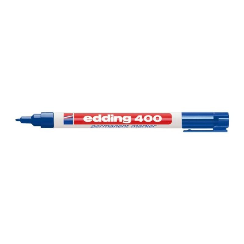 Biuro Prekės - Edding 400 Nuolatinis Žymeklis 1mm Linijos Plotis Mėlynas 10 Vnt.