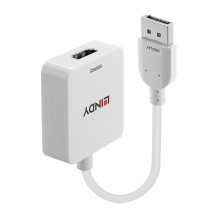 Adapteris - LINDY HDMI 18G į DisplayPort 1.2 Konverteris, 3840x2160@60Hz, Baltas Adapteris - LINDY HDMI 18G į DisplayPort 1.2 Konverteris, 3840x2160@60Hz, Baltas