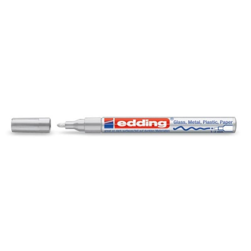 Biuro Reikmenys - Edding 751 Dažų Žymeklis 130x10mm 10 Vnt. Sidabrinis