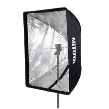 Lighting Equipment - MITOYA EASY Softbox 50x70cm Quick Assembly Silver Reflective Lighting Equipment - MITOYA EASY Softbox 50x70cm Quick Assembly Silver Reflective
