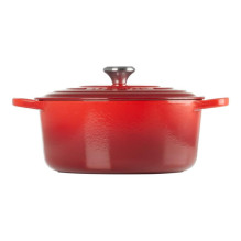 Cookware - Le Creuset Signature Frying Pan 26cm Round Cast Iron Cherry Red Color