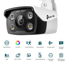 Tinklo Kamera - TP-LINK VIGI C340 4MP, PoE, Judesio Aptikimas, Dviejų Pusių Garso Funkcija Tinklo Kamera - TP-LINK VIGI C340 4MP, PoE, Judesio Aptikimas, Dviejų Pusių Garso Funkcija