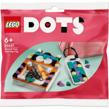Žaislų Rinkinys - LEGO Dots Poliesterio Maišelis Su Lygiais Saugojimo Dubenėliais Ir Maišo Žymeklis 160x3x190mm