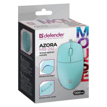 Computer Mouse - DEFENDER AZORA MB-241 RF 1200dpi 3P, Mint