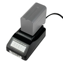Charger - MITOYA NPF Li-Ion Wall Charger with LCD Display and USB-A Output Charger - MITOYA NPF Li-Ion Wall Charger with LCD Display and USB-A Output