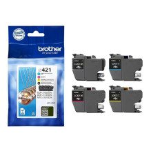 Rašalo Kasetė - Brother LC421VAL 4-Pack Original Rašalo Kasetės Mėlyna
