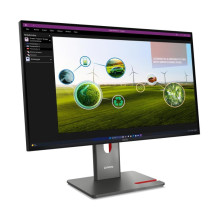 Monitorius - Lenovo P27Q-40 27", QHD, 24-120Hz, USB Hub, Pilkas