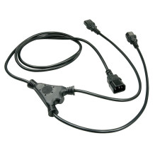 Ilgiklis - C14 į 2x C13 1m 10A / 250V Varis PVC