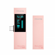 Wireless Microphone - 7Ryms RimoMic Lite USB-C Omnidirectional 30m Range Pink Wireless Microphone - 7Ryms RimoMic Lite USB-C Omnidirectional 30m Range Pink