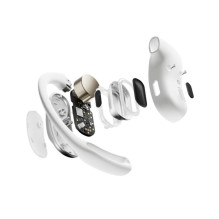 Wireless Headphones - Shokz T511-ST-WT OpenFit AI Call Noise Cancelling Bluetooth 5.2 White