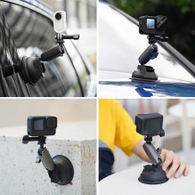 Phone Holder - Telesin TE-SUC-010 Suction Cup Holder for GoPro and Smartphones 9 cm Phone Holder - Telesin TE-SUC-010 Suction Cup Holder for GoPro and Smartphones 9 cm