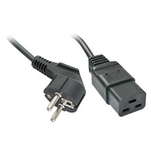 Power Cord - LINDY Schuko to C19 Power Cord, 2 m, Black Power Cord - LINDY Schuko to C19 Power Cord, 2 m, Black