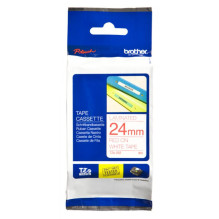 Label Tape - Brother TZe-252 Laminated Red on White Label Tape - Brother TZe-252 Laminated Red on White