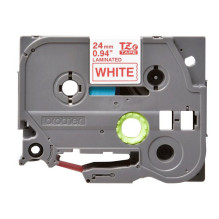 Label Tape - Brother TZe-252 Laminated Red on White Label Tape - Brother TZe-252 Laminated Red on White