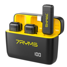 Wireless Microphone - 7Ryms Rimo S1 USB-C, 2 Transmitters, 50m Range